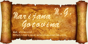 Marijana Gotovina vizit kartica